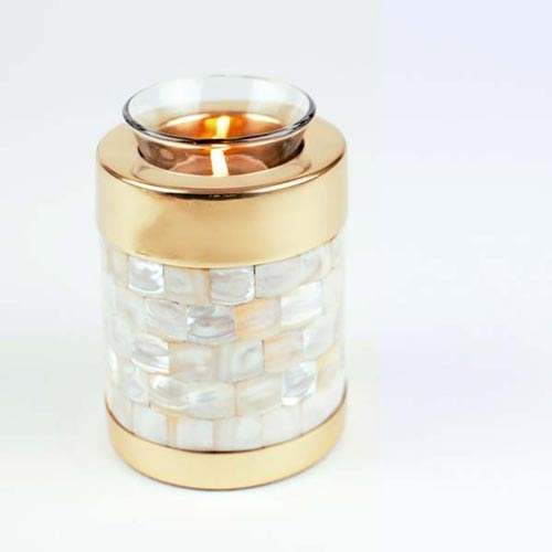 Mother of Pearl Urn with Candle