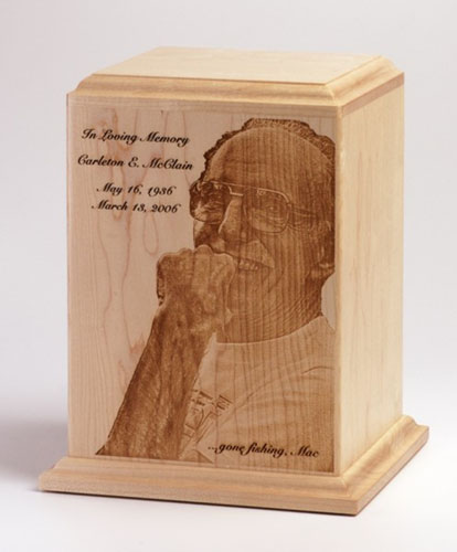 Urn with Photo Engraving